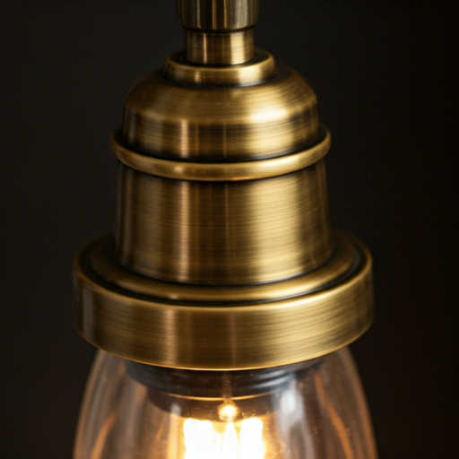 Artisan hand-finishing a brass chandelier component